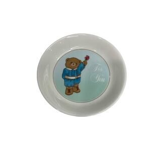 Mikasa Bone China For You Trinket Dish Sandy Lehman Teddy Bear
